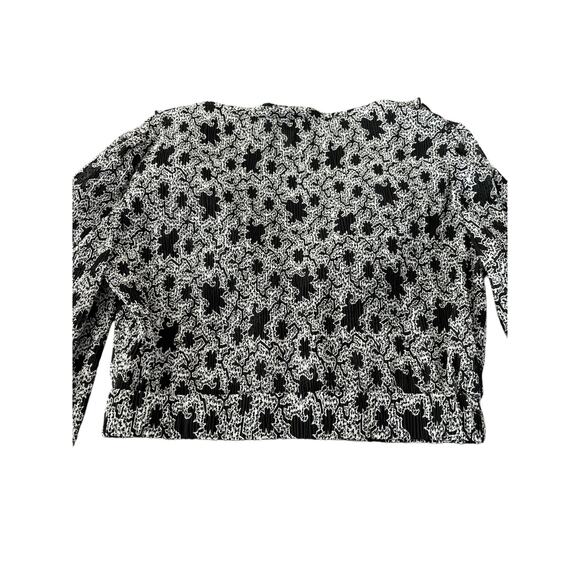 TOPSHOP ABSTRACT PRINT LONG SLEEVE CROP TOP SIZE US-8 - Picture 7 of 10